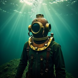 Free Deep Sea Voyager Image - Underwater, Diver, Vintage | Download at ...