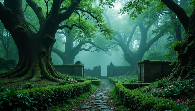 Free Mystical Forest Path Image - Forest, Mist, Trees | Download at ...