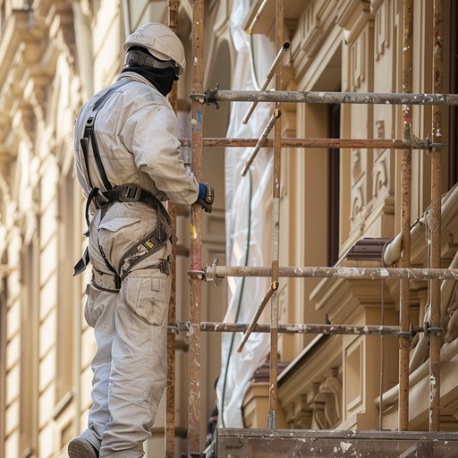 Free Worker Inspecting Scaffolding Image Construction Worker