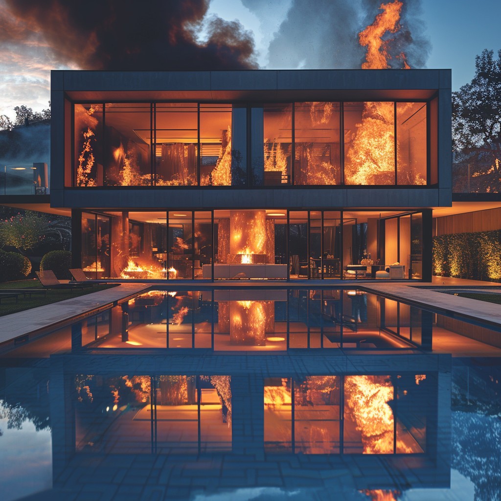 Home Is Fire Free House on Fire Image - House, Fire, Flames | Download at StockCake