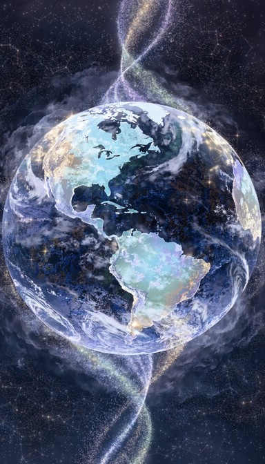 Translucent Earth Drawing Free Earth From Space Image - Earth, Space, Pixel | Download at StockCake