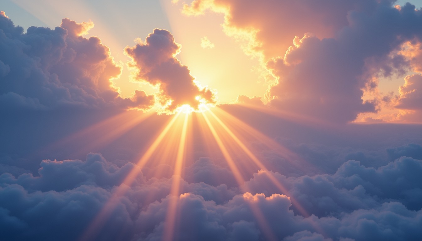 Free Golden Sky Beams Image - Sunbeams, Clouds, Golden | Download at ...