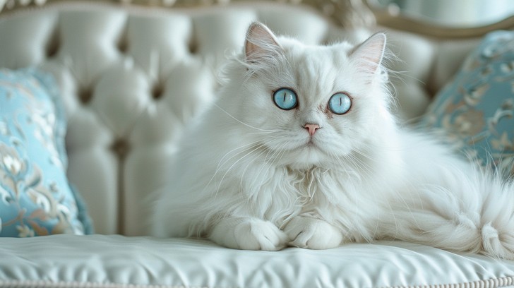 Free Elegant Feline Beauty Image - Cat, White, Blue-eyed | Download at ...