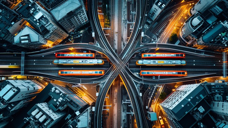 Free Intricate Railway Junction Image - Aerial, Railway, Junction ...
