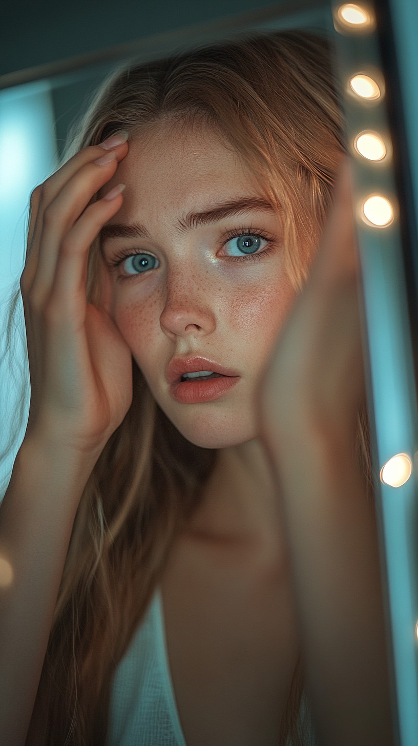 Free Reflective Beauty Portrait Image - Woman, Mirror, Beauty ...