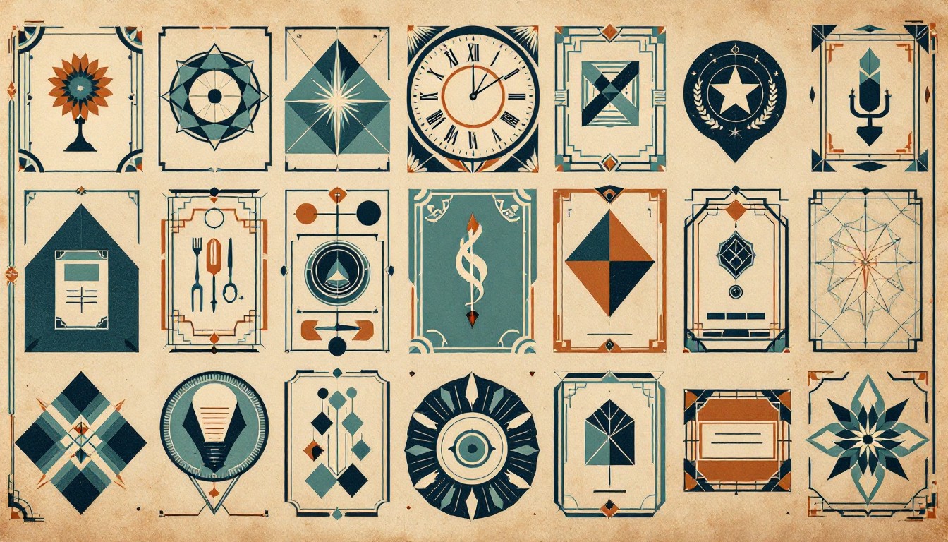 Free Vintage Icon Collection Image - Vintage, Artdeco, Geometric ...