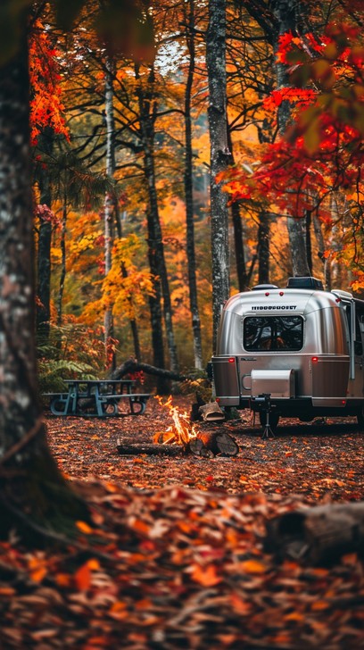 Free Autumn Camping Escape Image - Autumn, Camper, Forest | Download at ...