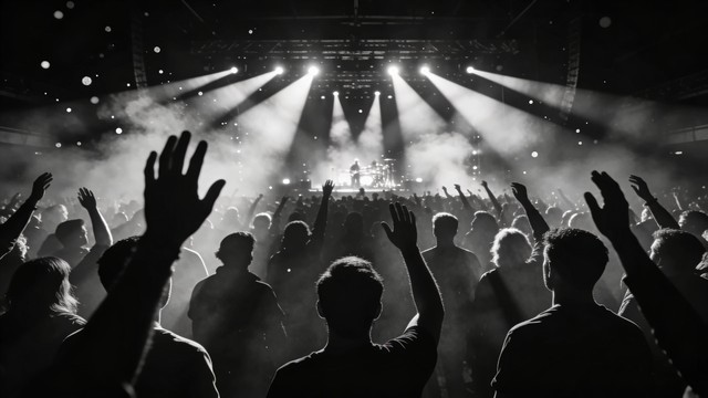 Concert Shadows Free Light Through Darkness Image - Concert, Silhouettes, Monochrome ...