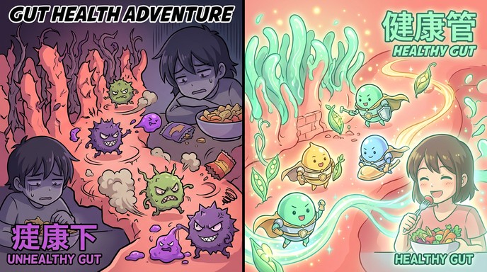 Free Gut Health Heroes Image - Anime, Manga, Chibi | Download at StockCake