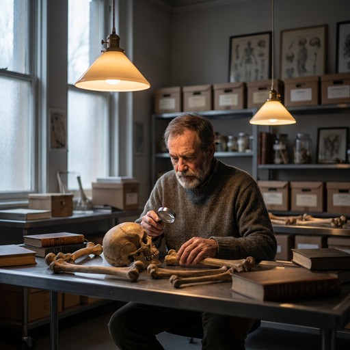 Observing Skeleton Free Scientists examining fossils Image - Scientists, Fossils ...