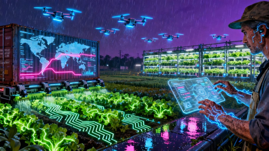 Free Neon Farm Future Image - Cyberpunk, Agriculture, Futuristic ...