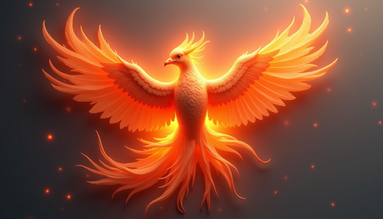 Phoenix Rising Simple Image Free Minimal Phoenix Rising Image - Phoenix, Firebird, Mythical ...
