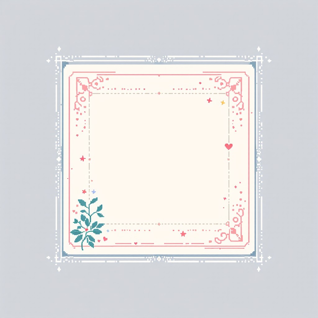 Free Pixelated Greeting Frame Image - Pixel, Greeting, Border ...