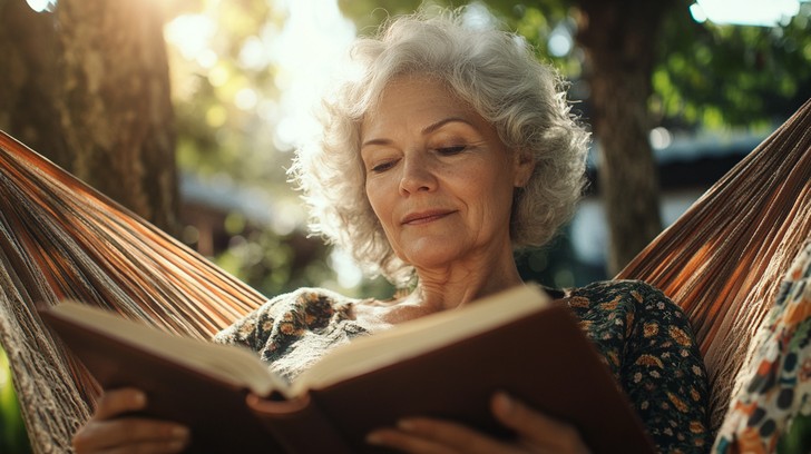Free Relaxing reading moment Image - Woman, Reading, Hammock | Download ...