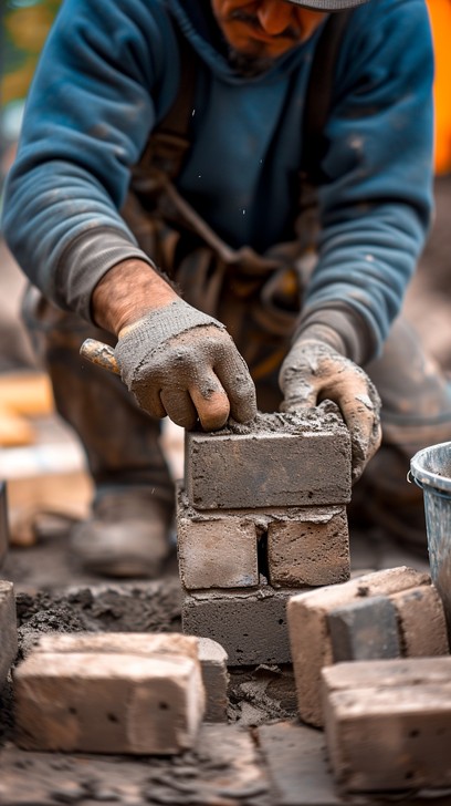 Free Bricklaying in action Image - Bricklaying, Masonry, Construction ...