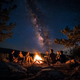 Free Starry Night Campfire Image - Friends, Campfire, Stars | Download ...