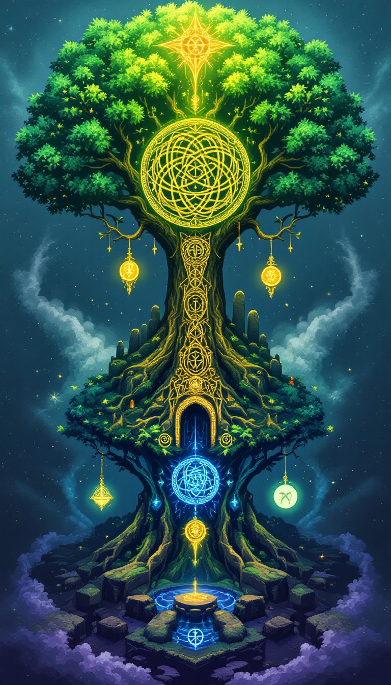 Free Celtic World Tree Image - Celtic, Tree, Pixel | Download at StockCake