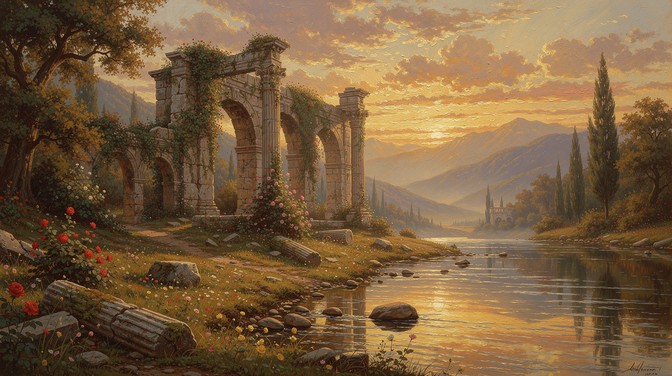 Free Ancient Ruins Sunset Image - Ruins, Ancient, Columns | Download at ...