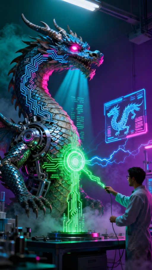 Free Cybernetic Dragon Resurrection Image - Dragon, Cyberpunk ...