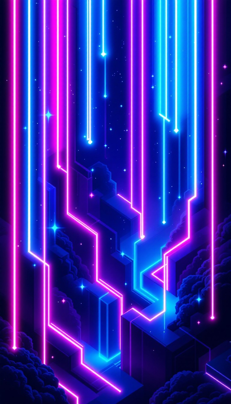 Free Neon Digital Cascade Image - Neon, Synthwave, Cyberpunk | Download ...