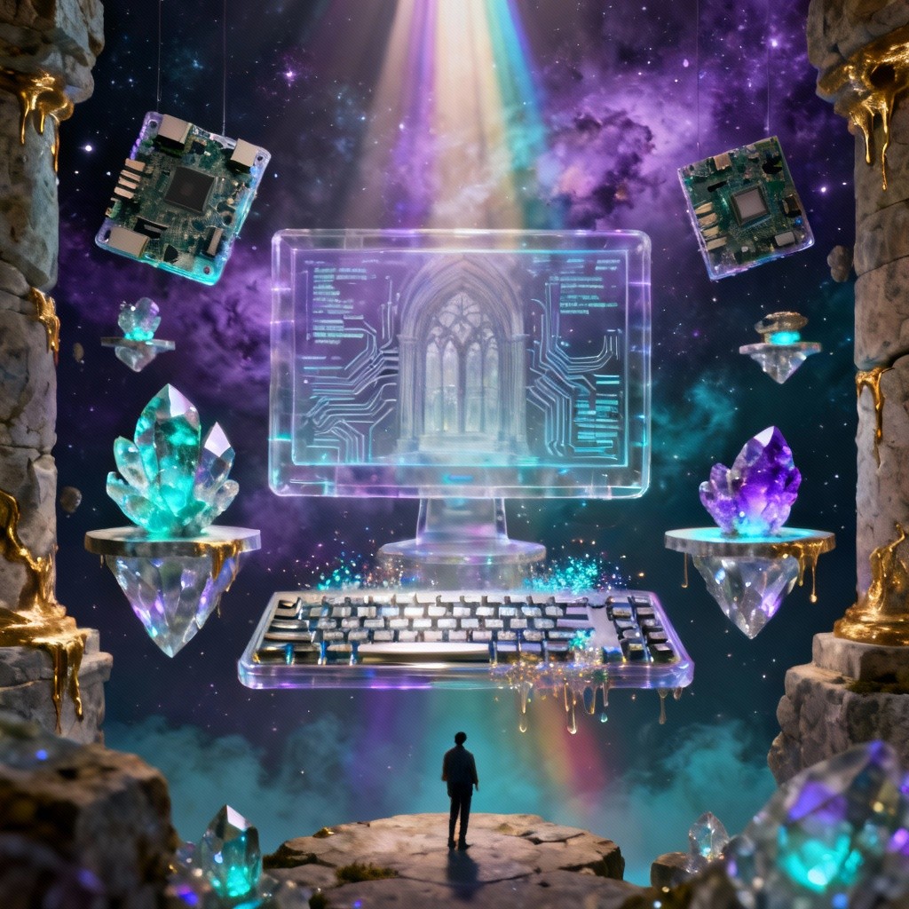 Free Ethereal Technology Cathedral Photo - Surreal, Holographic ...