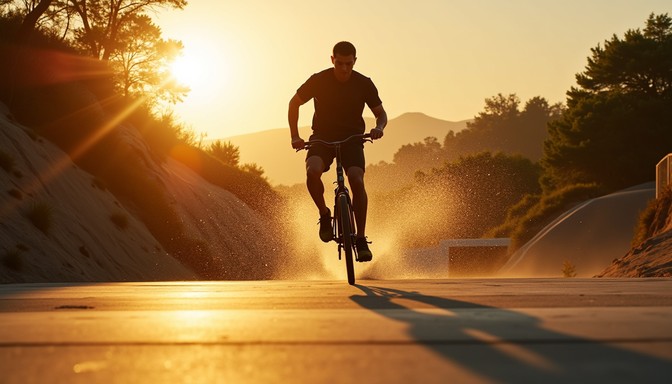 Free Golden Hour Ride Image - Cyclist, Sunset, Silhouette | Download at ...