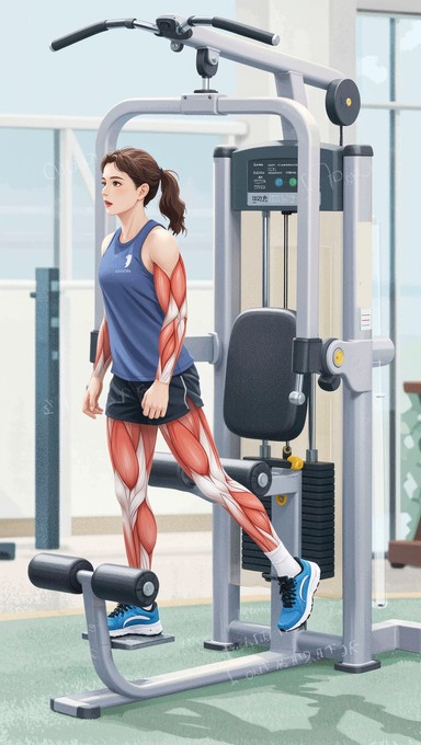 Leg Extension Example Download Leg Extension Demonstration Image - Illustration, Fitness ...