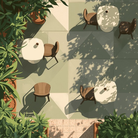 Free Outdoor Café Serenity Image - Café, Illustration, Outdoor ...