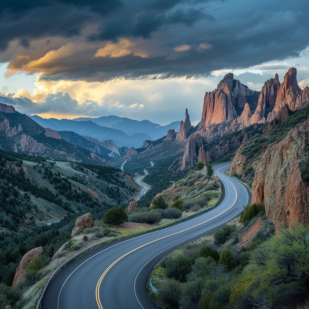Free Mountain Road Sunset Image - Sunset, Mountains, Road | Download at ...