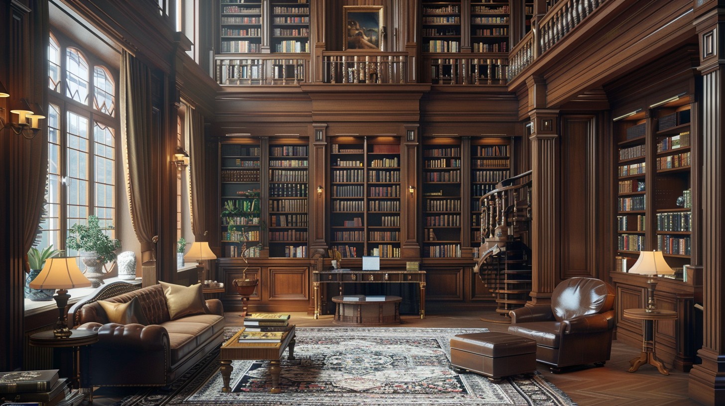 Free Elegant Library Interior Image - Library, Books, Interior ...