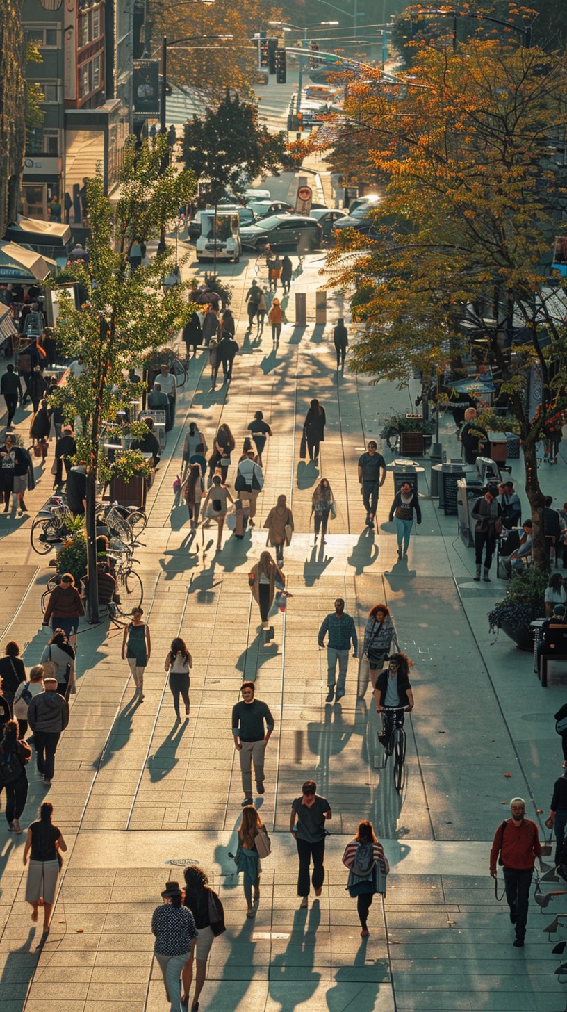 Free Urban Autumn Stroll Image - City, Autumn, People | Download at ...