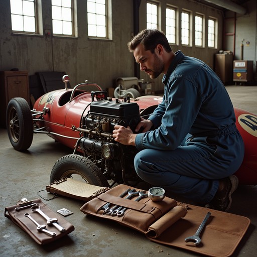 Free Vintage Racing Mechanic Image | Download at StockCake