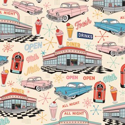 Free Retro Diner Pattern Image - Vintage, Retro, 1950s | Download at ...