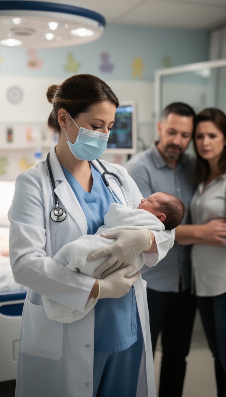 Free Caring Baby Doctor Image - Pediatrician, Doctor, Newborn ...
