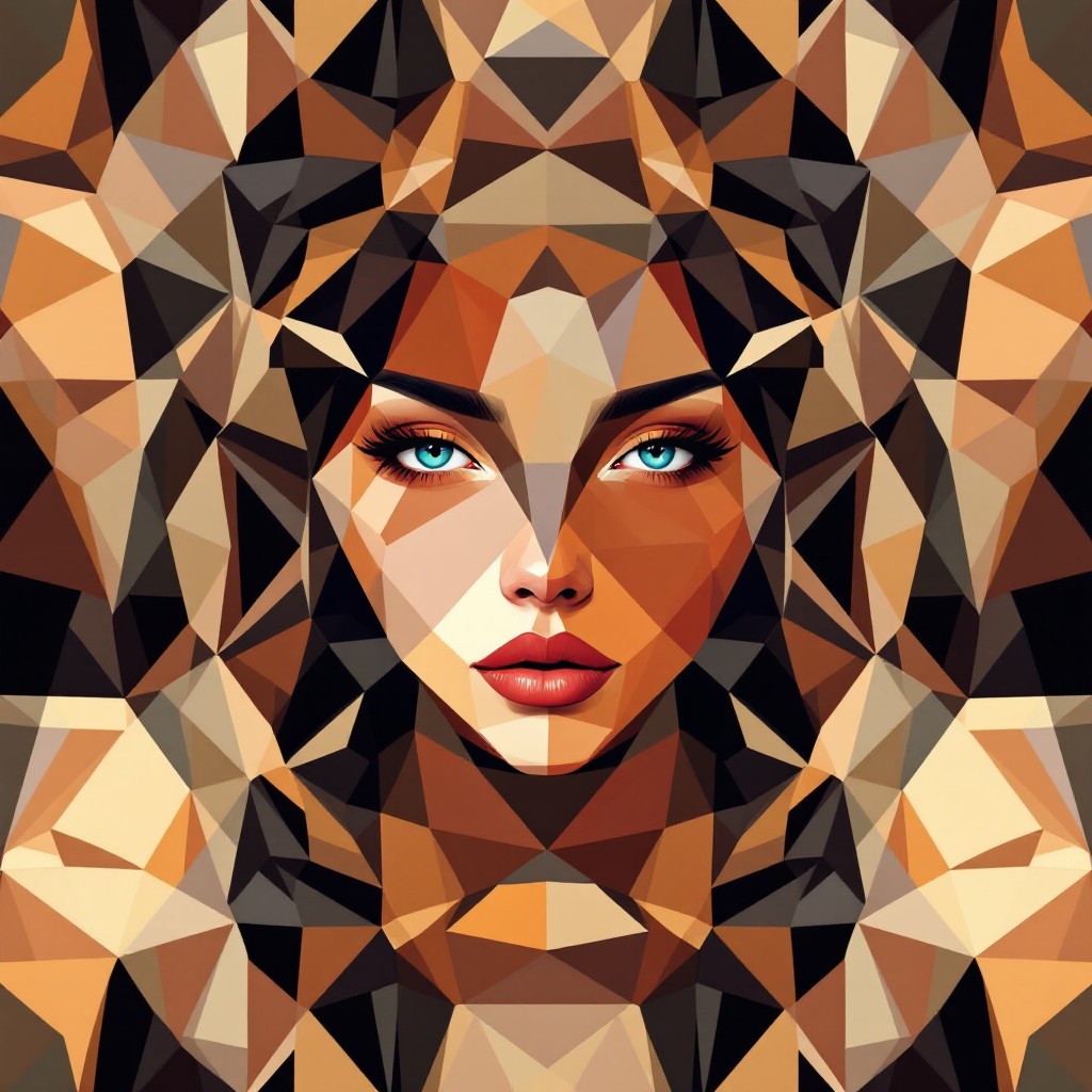 Free Geometric Portrait Art Image - Geometric, Portrait, Abstract ...