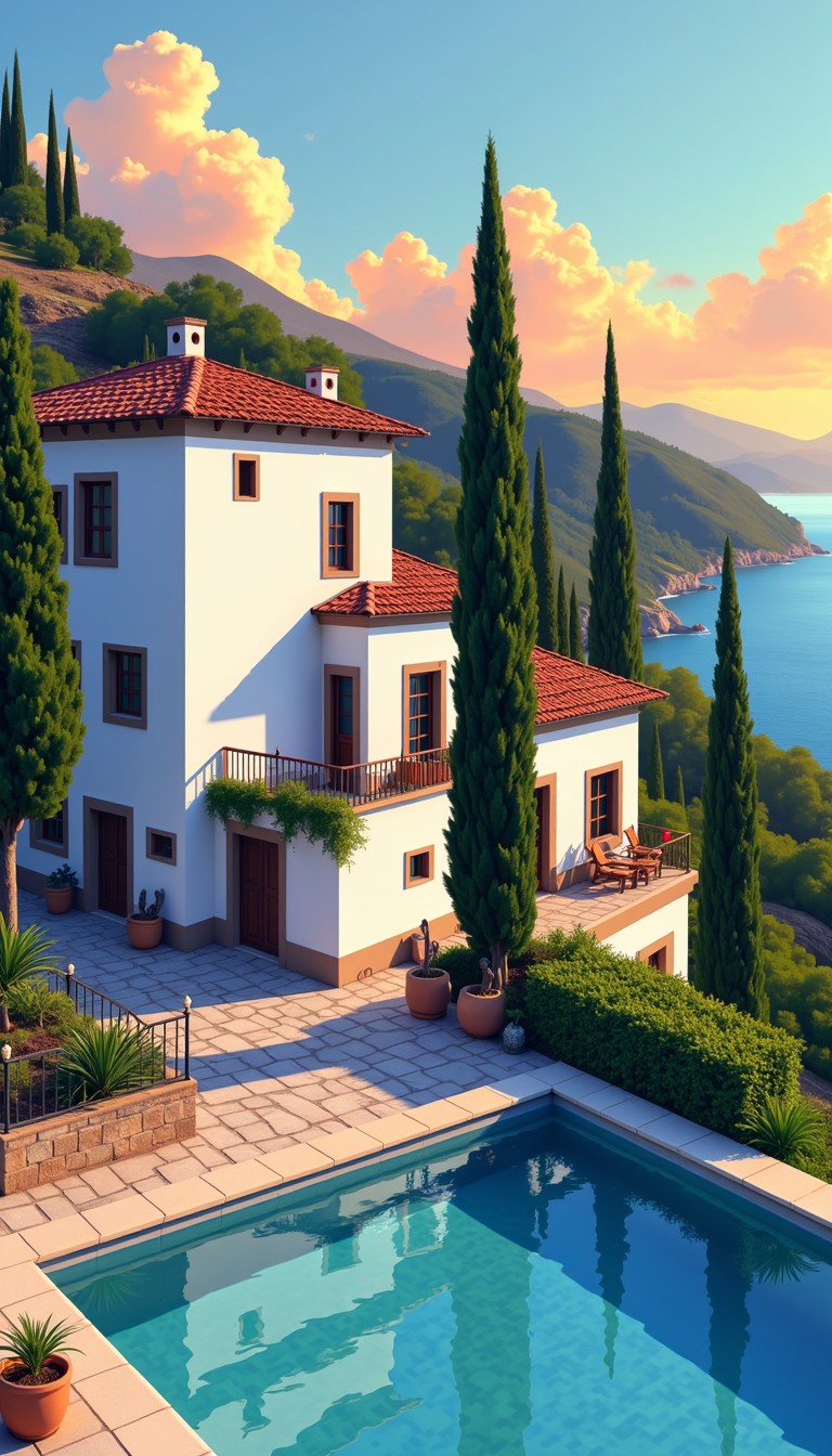 Free Mediterranean Villa Paradise Image - Villa, Mediterranean, Pool ...