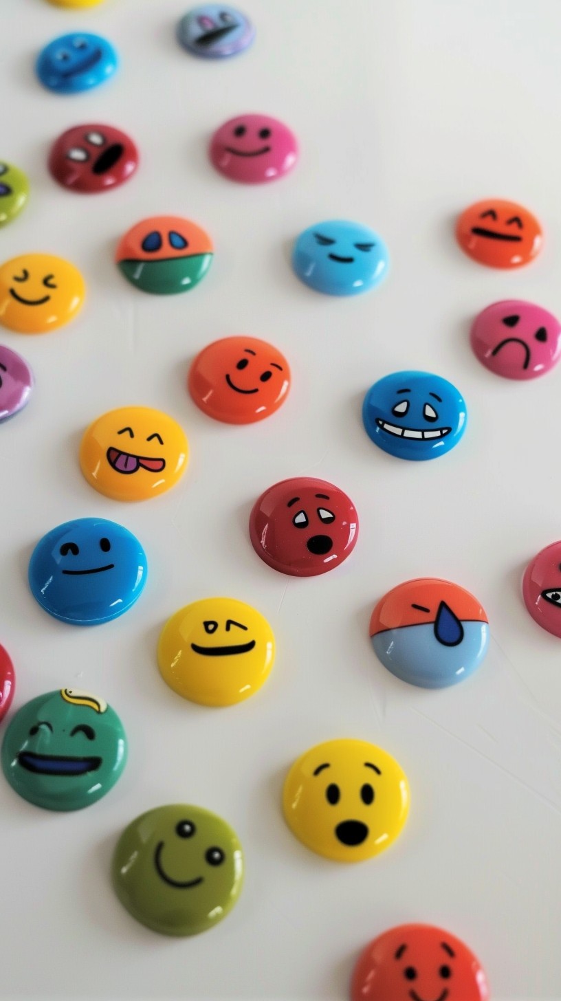 Free Colorful Emoticon Buttons Image - Buttons, Emoticons, Colorful ...
