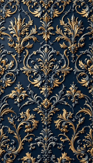 Neoclassical Repeatable Pattern Free Ornate Blue Damask Image - Damask, Pattern, Ornate | Download at ...