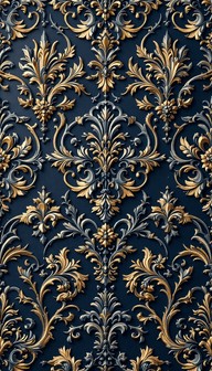 Free Ornate Blue Damask Image - Damask, Pattern, Blue | Download at ...