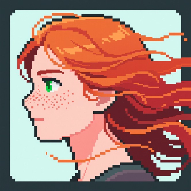 Free Windswept Pixel Portrait Image - Pixel, Art, Portrait | Download ...