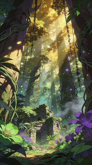 Jungle Rocks Anime Free Mystical Jungle Ruins Image - Jungle, Ruins, Anime | Download at ...