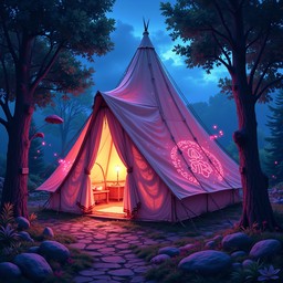 Tent Method Rune Free Magical Forest Sanctuary Image - Magical, Tent, Runes | Download ...