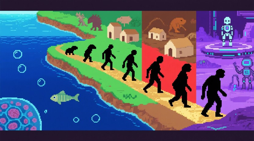 Free Evolution Through Pixels Image - Evolution, Pixelart, Diorama ...