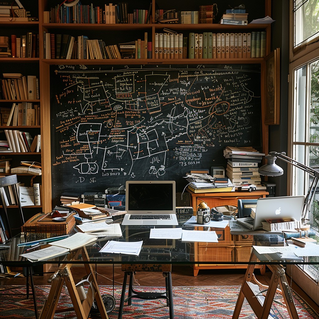 Free Scholar's Creative Mess Image - Study, Books, Chalkboard ...