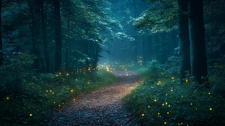 Free Enchanted Forest Path Image - Forest, Twilight, Path | Download at ...