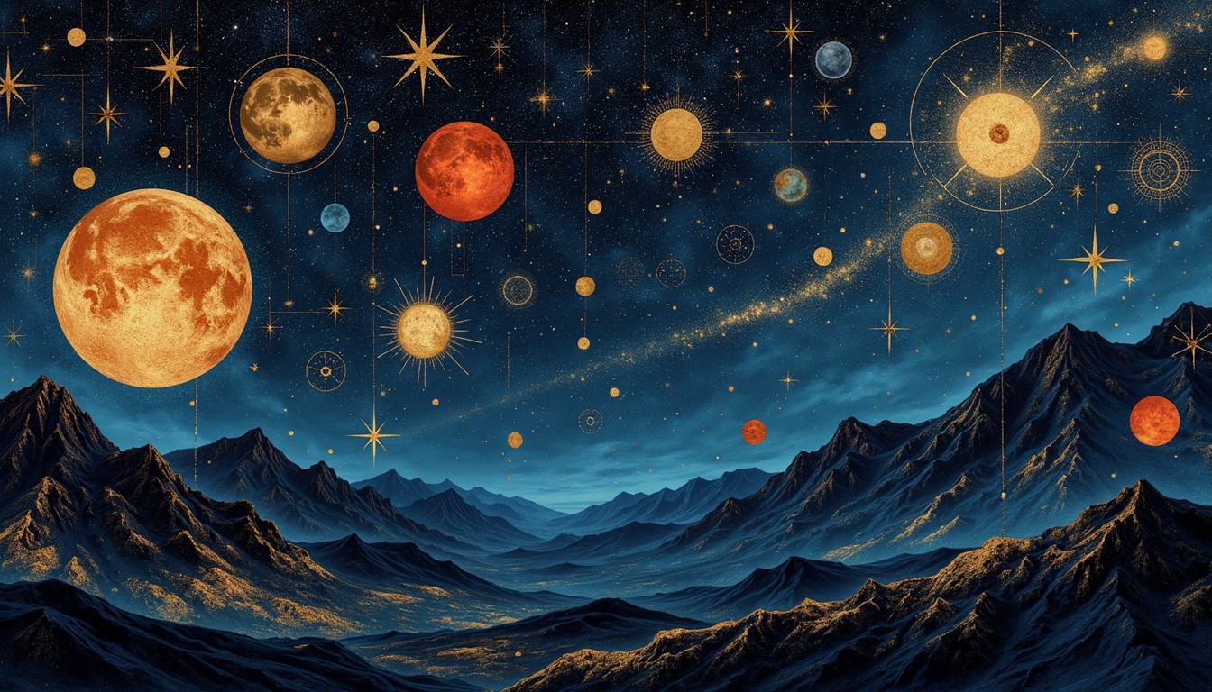 Celestial Ridge Free Celestial Mountain Dreamscape Image - Cosmic, Celestial, Planets ...