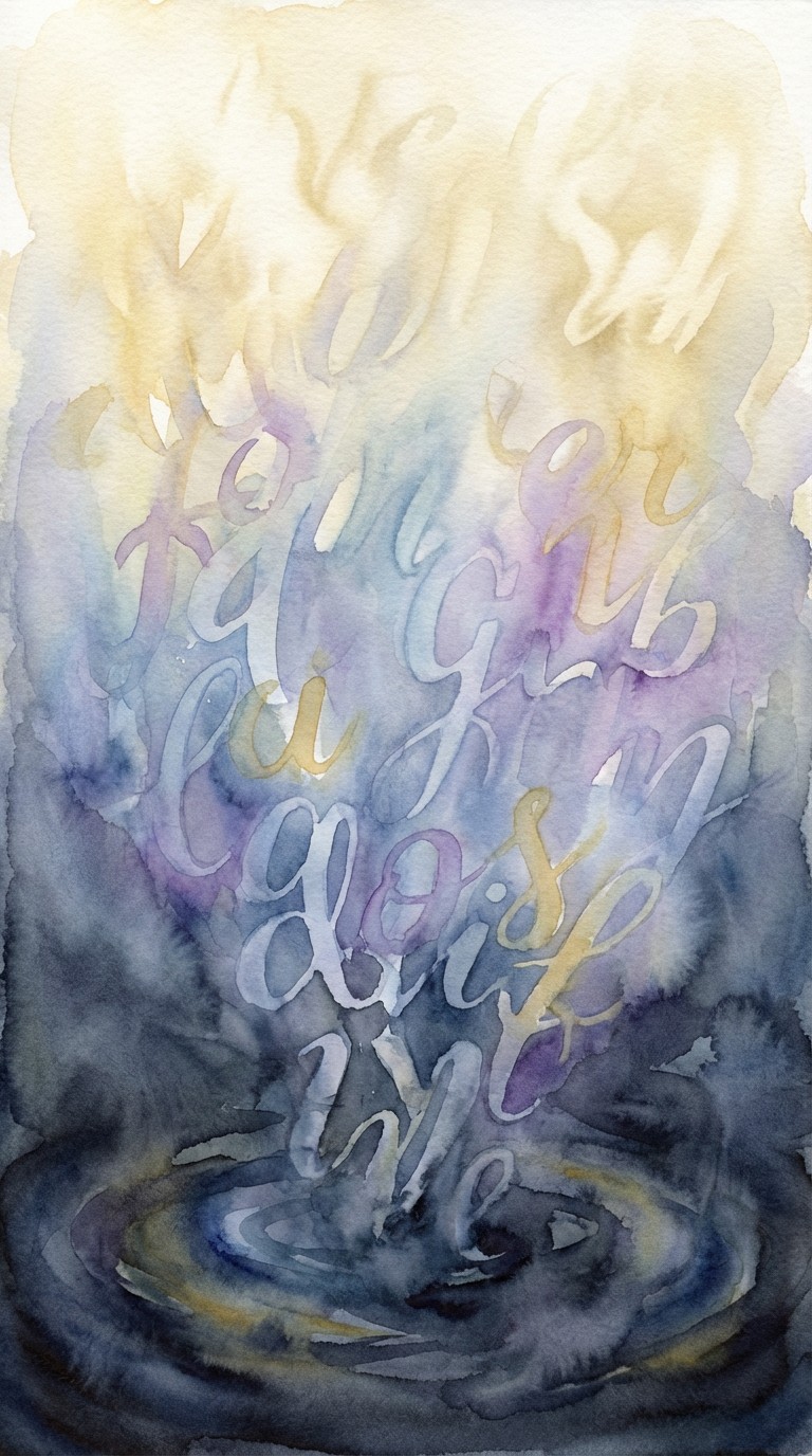 Oracle Ghost Letters Free Floating Ghost Letters Image - Watercolor, Ethereal, Letters ...