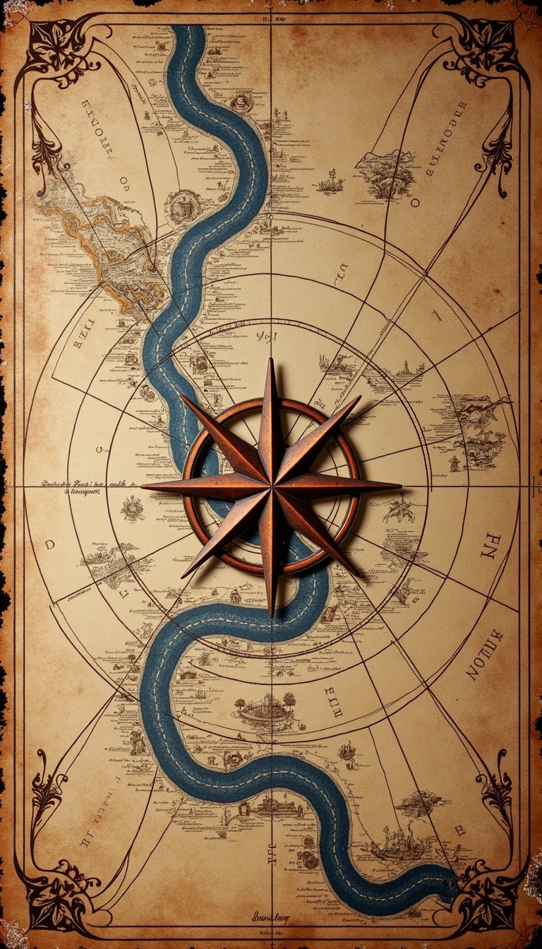 Free Ancient Navigation Chart Image - Map, Compass, River | Download at ...