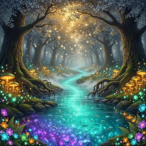 Free Enchanted Forest Stream Image - Enchanted, Forest, River ...