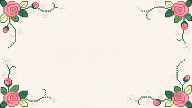 Free Pixel Floral Border Image - Pixel, Floral, Border | Download at ...